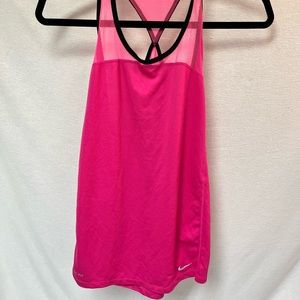 Nike athletic tank top large pink and black